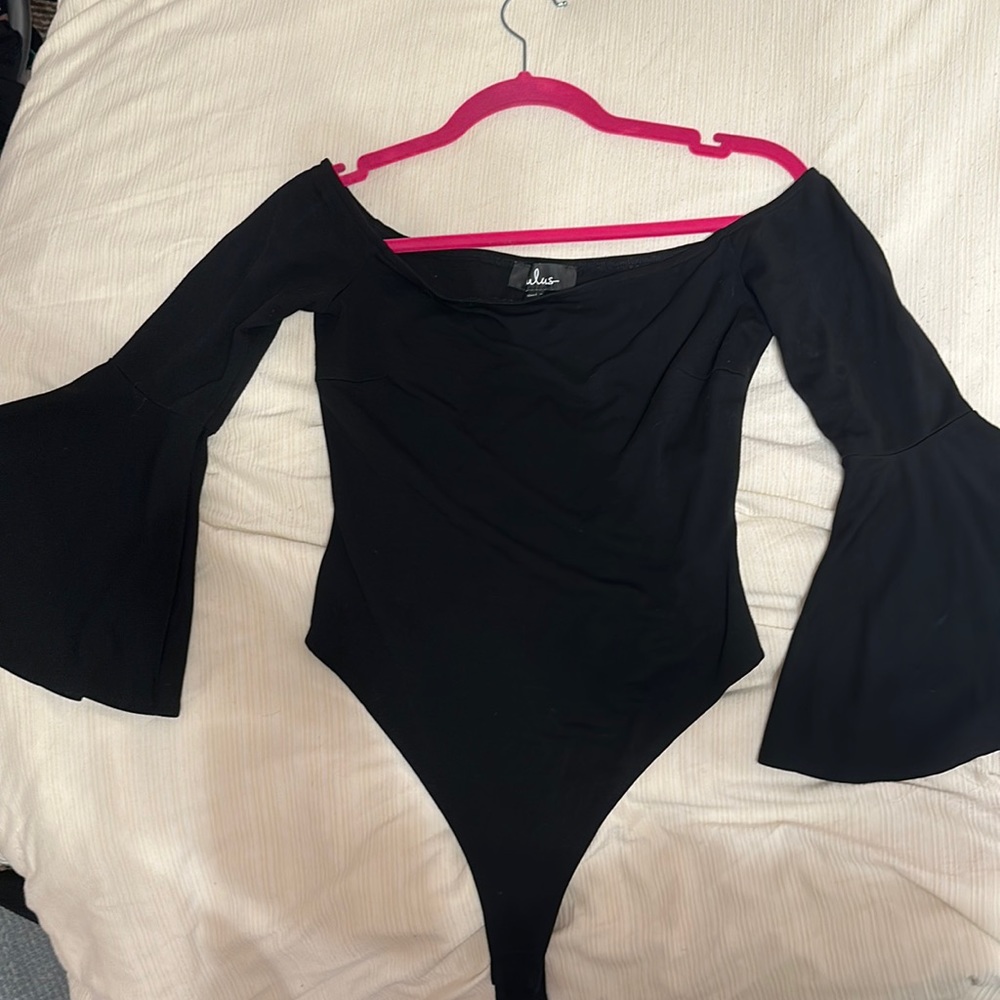 Lulus black off the shoulder body suit